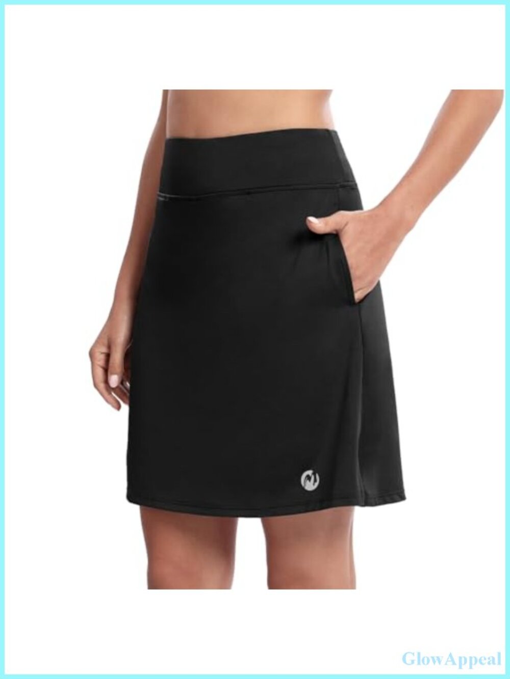 Women's Golf Tennis Skort Knee Length High Waisted with Pockets Split Hem
